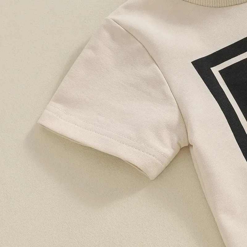 Summer Baby Boys Mama's Best Clothes Outfits Cotton Short Sleeve Tops Shorts Infant Kids Clothing Sets