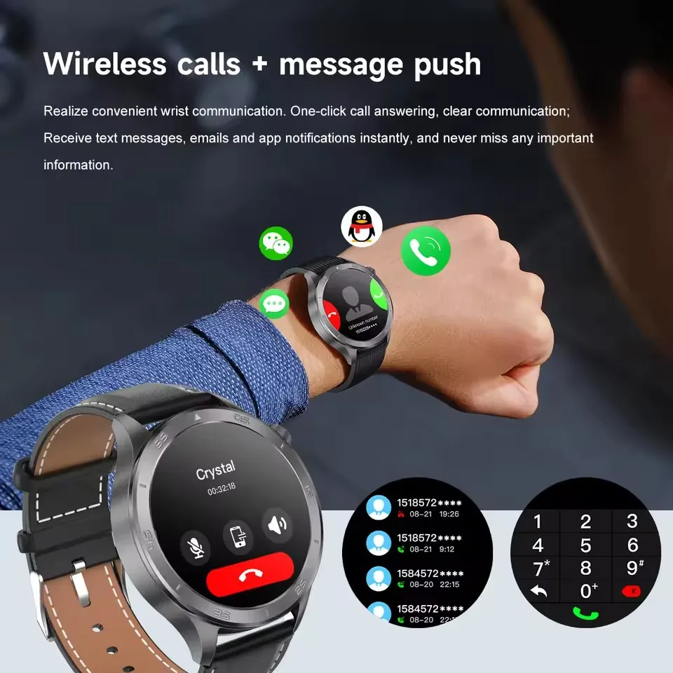 Jam Tangan Pintar Baru 2025 untuk OPPO X2 GPS Track Jam Tangan Pintar Pria Layar AMOLED Kompas Olahraga Kebugaran Tahan Air Panggilan Bluetooth Jam Tangan Pintar