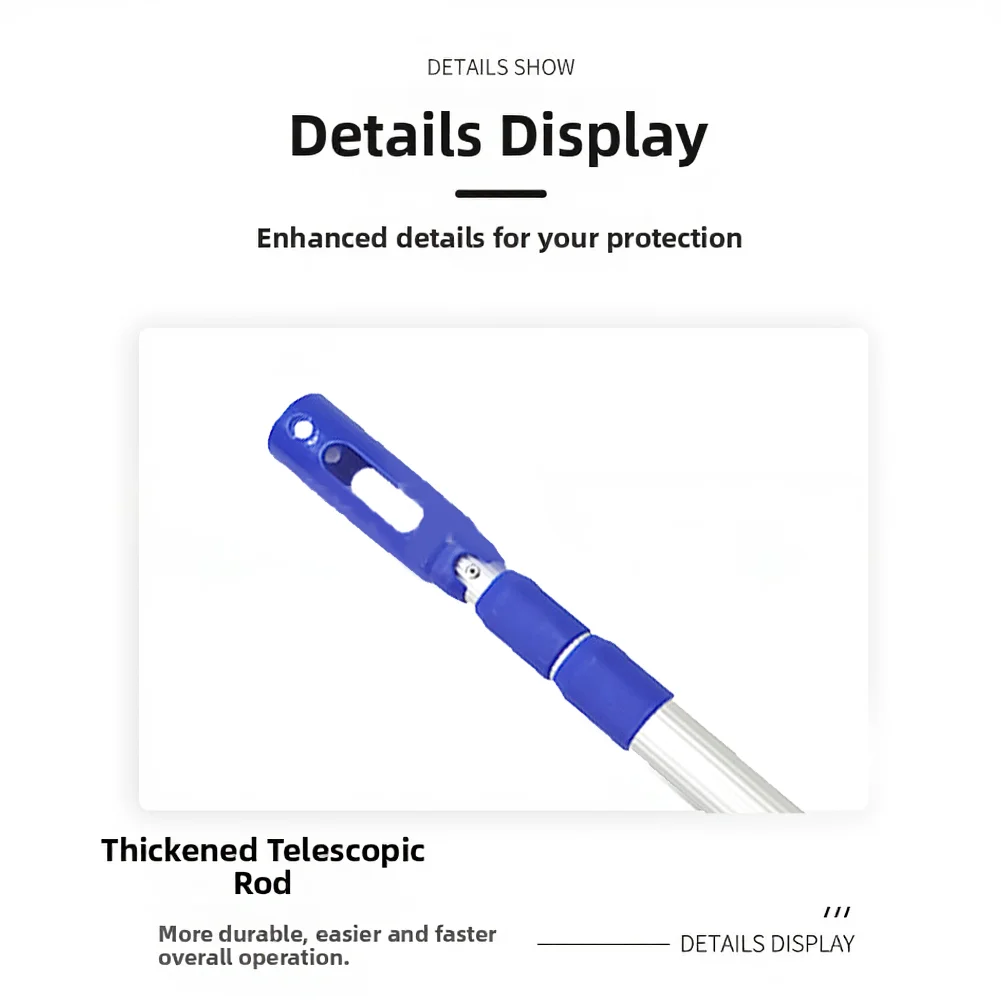 Telescopic Pool Extension Pole Aluminum Material Designed for Compatibility with Common Pool Cleaning Accessories