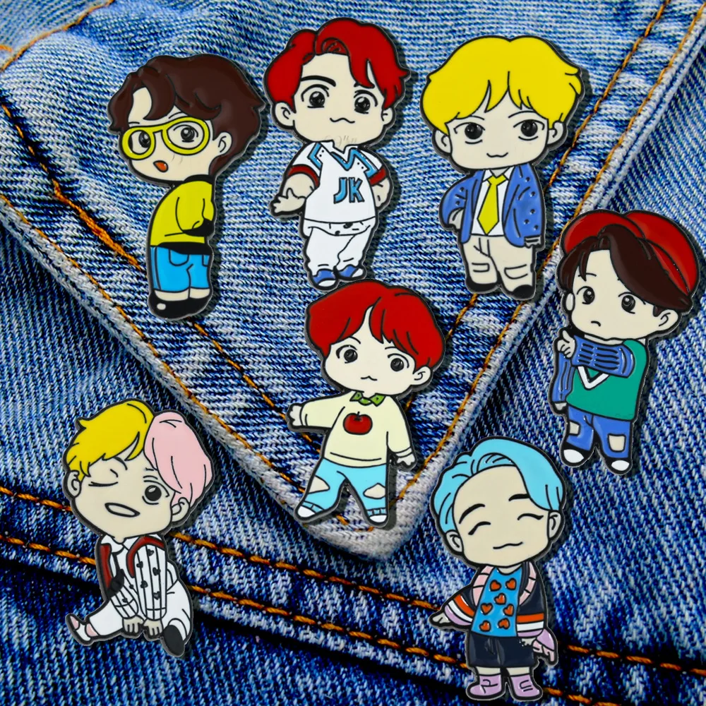 2022 New Fashion Personality Kpop Popular Cartoon Brooch Concert Idol Commemorative Personality Badge Pin Clothing Decoration