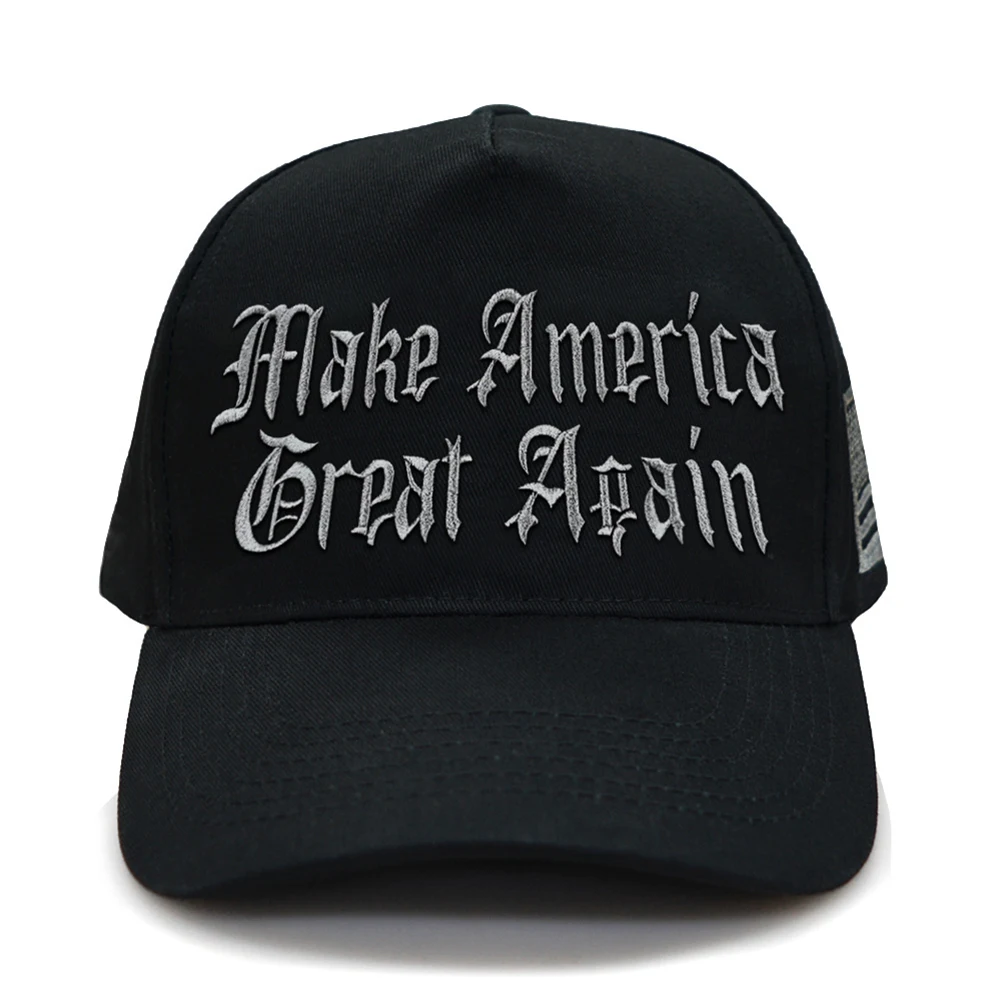 Dark MAGA Hat,Donald Trump Musk 45-47 Never Surrender MAGA Hat Make America Great Again Hat with USA Flag Black Baseball Cap