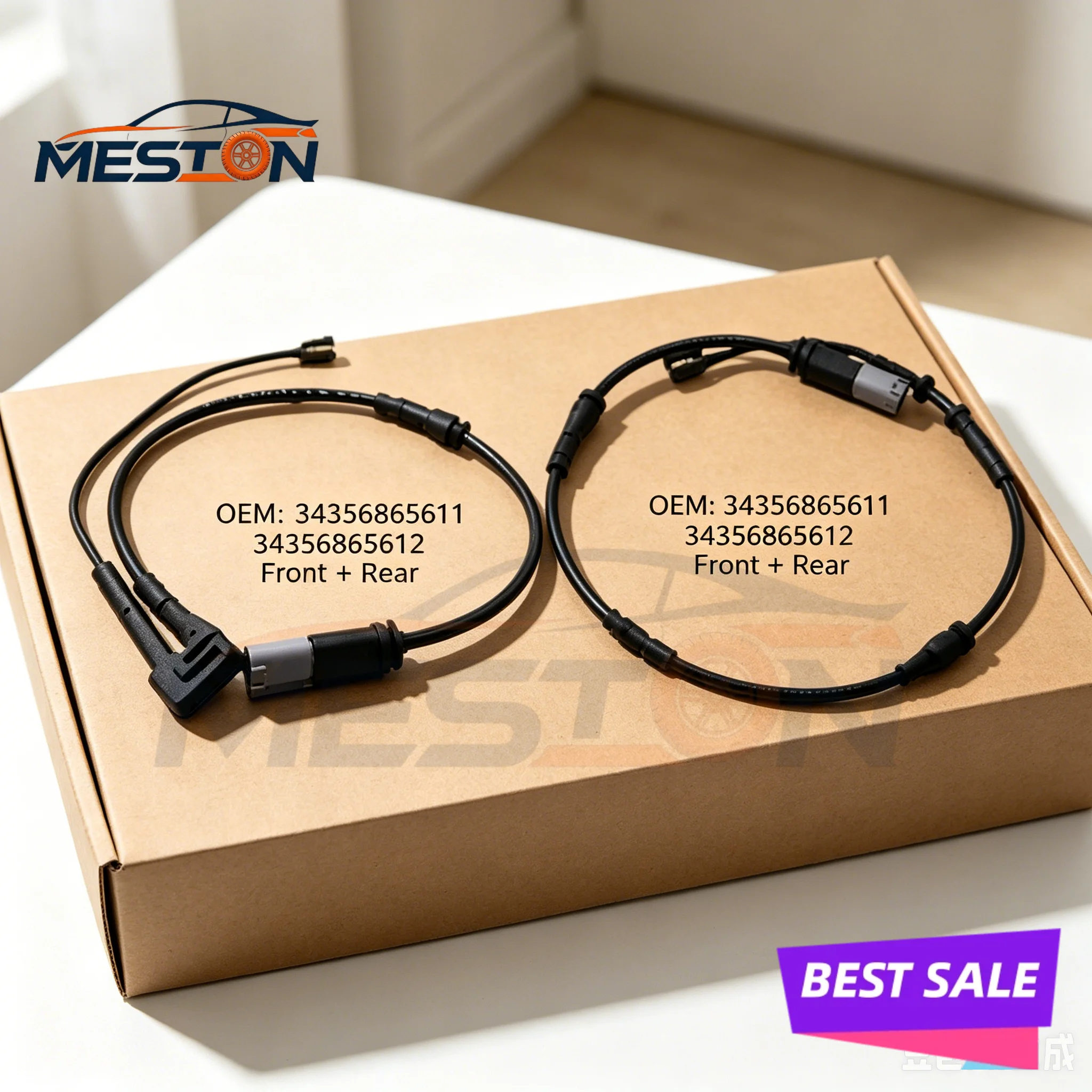 34356865611 34356865612 2Pcs Front Rear Brake Pad Wear Indicator Sensor Wire for BMW MINI F54 F55 F56 F57 F60 Cooper S JCW