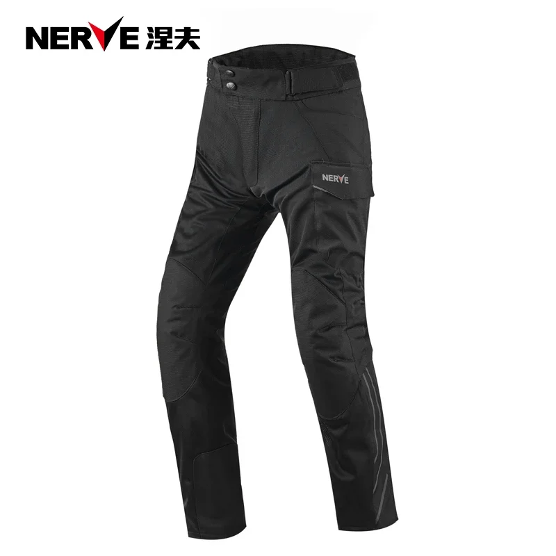 

NERVE Motorcycle Pants for Men Four Seasons Mesh Stretch Pants Waterproof Warm Fall Resistant Pants Riding Gear