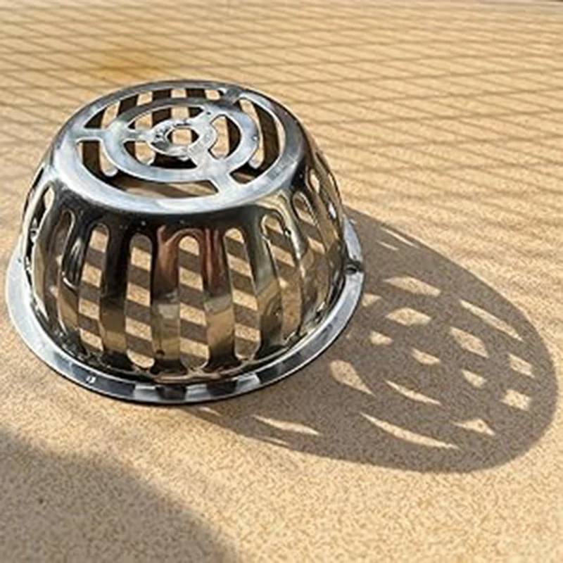 AB15-304 Stainless Steel Rooftop Floor Drain Cover Roof Balcony Sewer Filter Gutter Drain Pipe Anti-Blocking Mesh Cover