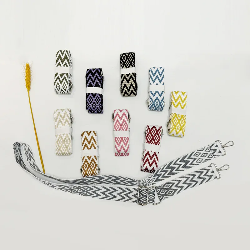 حزام حقيبة كتف واحد، حزام كتف كروس من قماش الجاكار المنسوج، ملحقات حقيبة ظهر قابلة للتعديل على الطراز العرقي