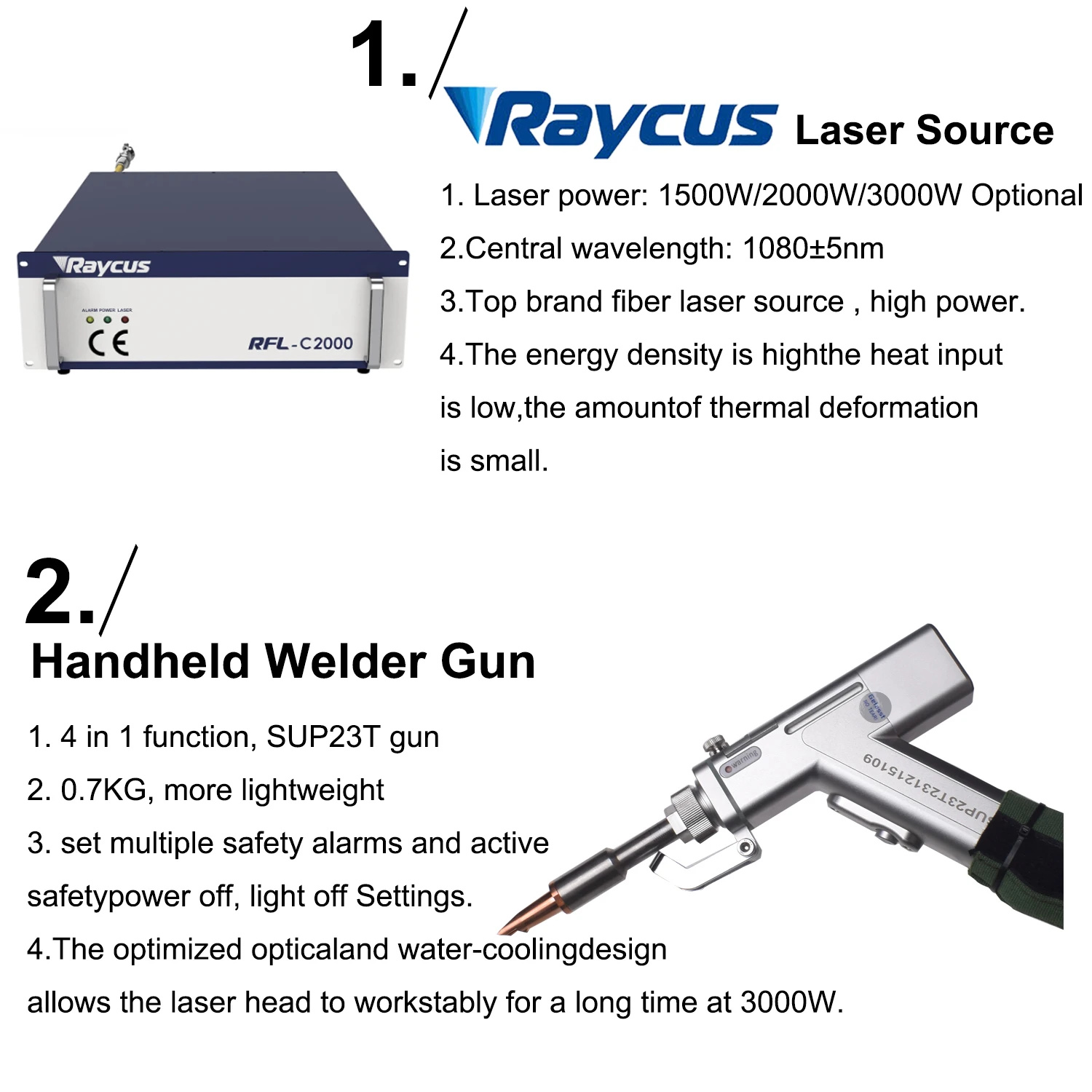 4 IN 1 Raycus 3000W Fiber Laser Welding Cleaning Cutting Machine Handheld laser machine CWFL-1500ANW02 water chiller