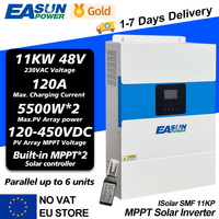 EASUN Mppt Solar Inverter 11KW 6.2KW 48v Dual Output 4KW 3.2KW 24V 2.2KW 12V Off Grid Inverter Built-In Wifi Support RS485 RS232