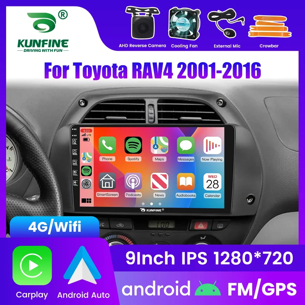 2Din Android Car Radio For Toyota RAV4 2001-2016 Multimedia Video Player GPS Navigation Stereo Audio Head Unit Carplay 4G Wifi