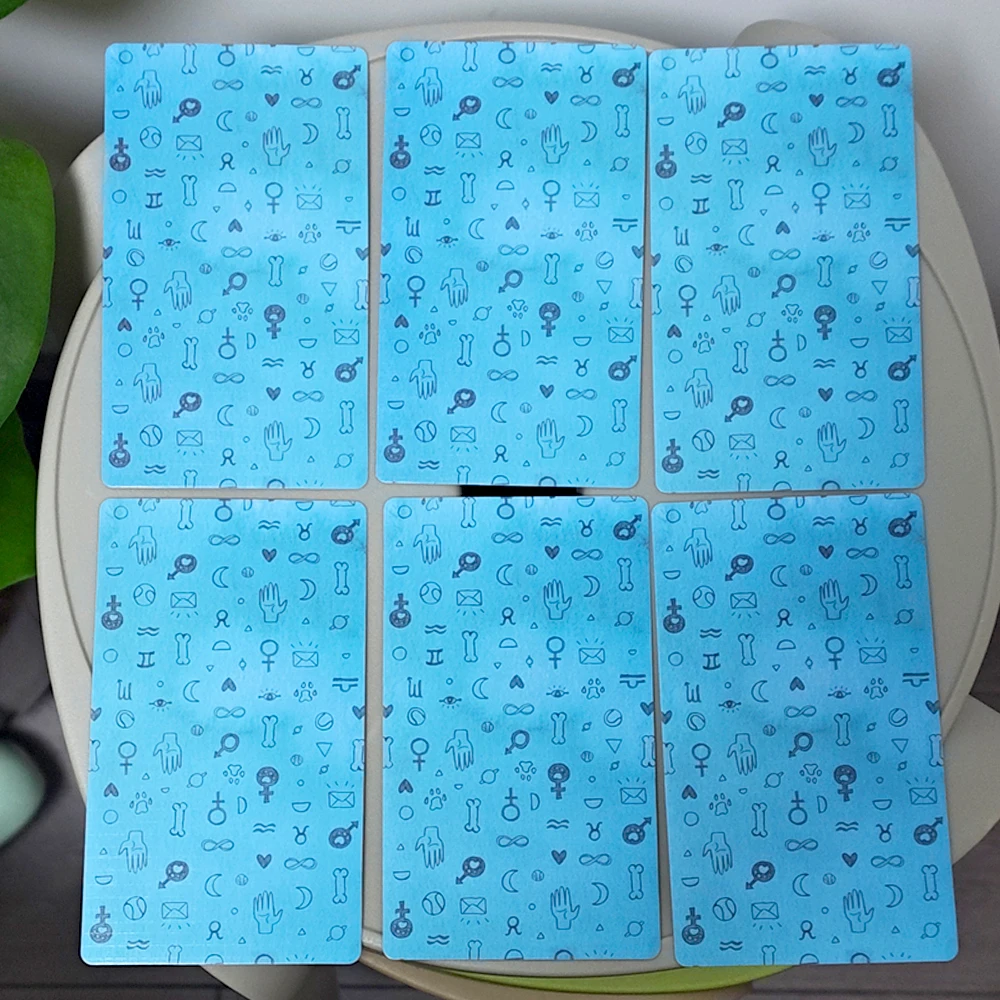 سطح تارو للكلاب مقاس 12*7 سم في صندوق صلب، 78 قطعة بطاقة مستوحاة من رفيق الحكيم مطبوع على بطاقات منقوشة مزدوجة 350GSM #6