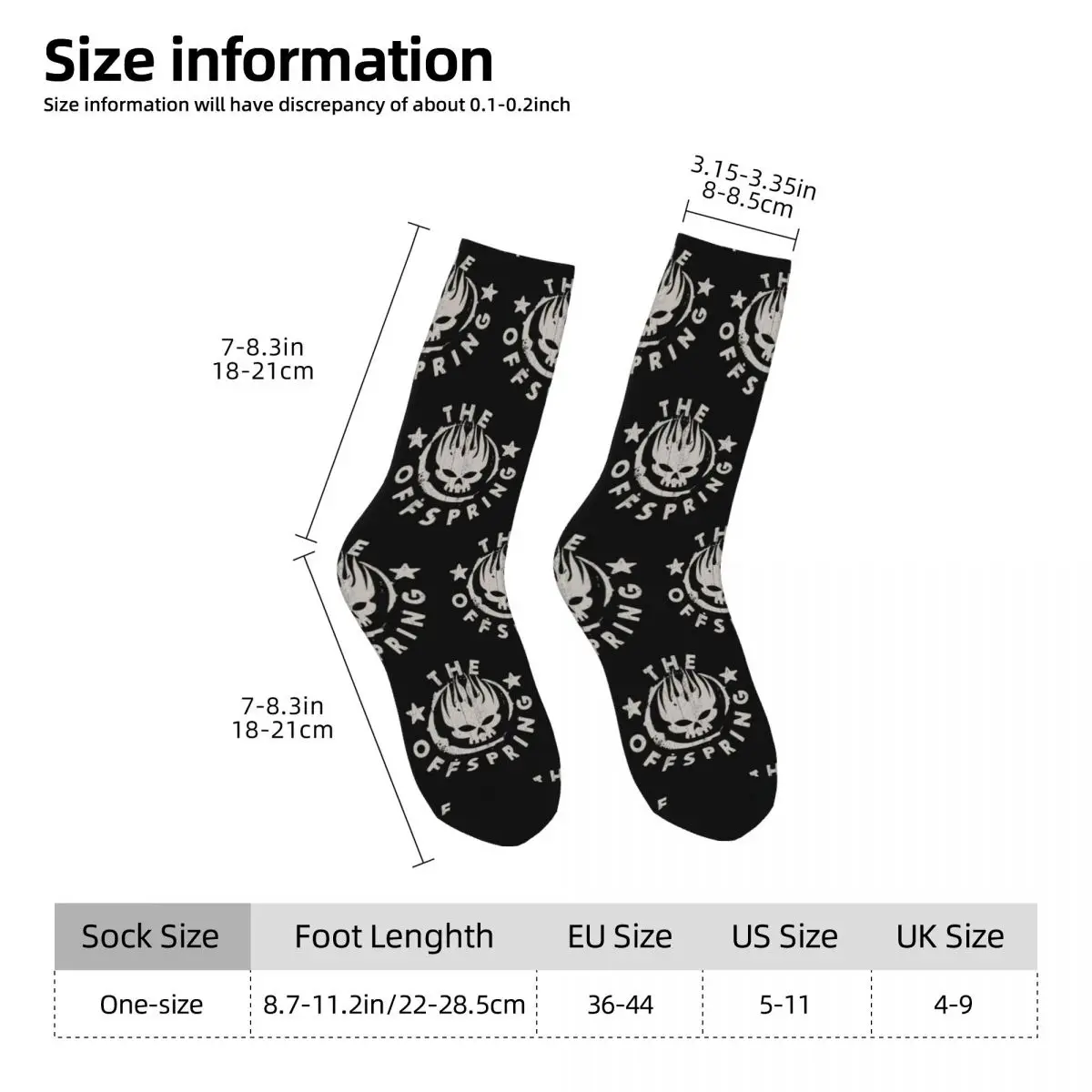 Winter Warm Fashion Men's Women's Punk The Offspring Socks Non-slip Football Socks