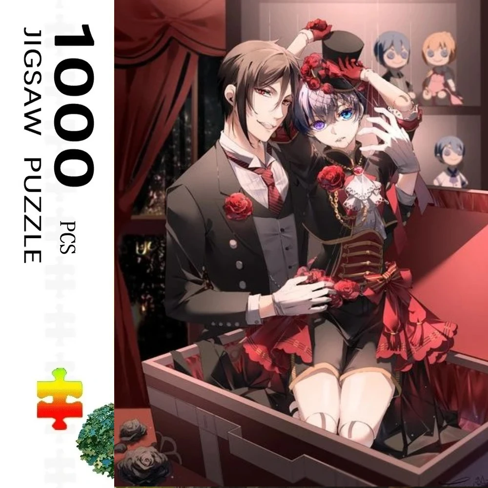 

Adult Jigsaw Puzzle 500/1000 pcs Puzzle Black Deacon Kuroshitsuji Paper Puzzle Decorative Painting Exercise Brain Thinking