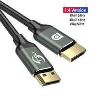 8K DisplayPort Cable 1.4 DP Cord Two Way Hight Speed Video Cables Male to Male DP Connector Wire Display Port