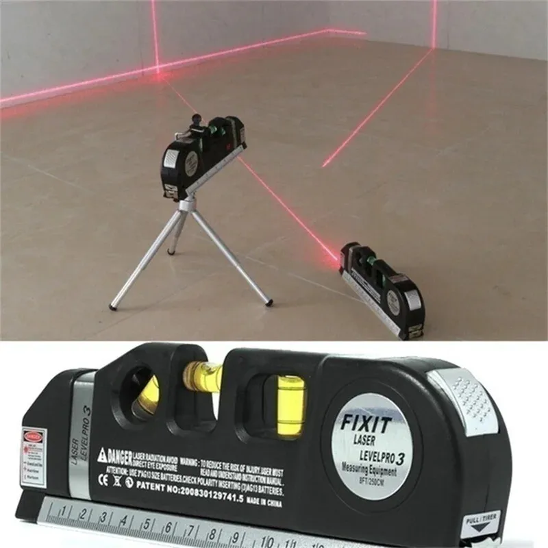 

New High Precise Laser Leveling Instrument Steel Ruler Straight Line Laser Level