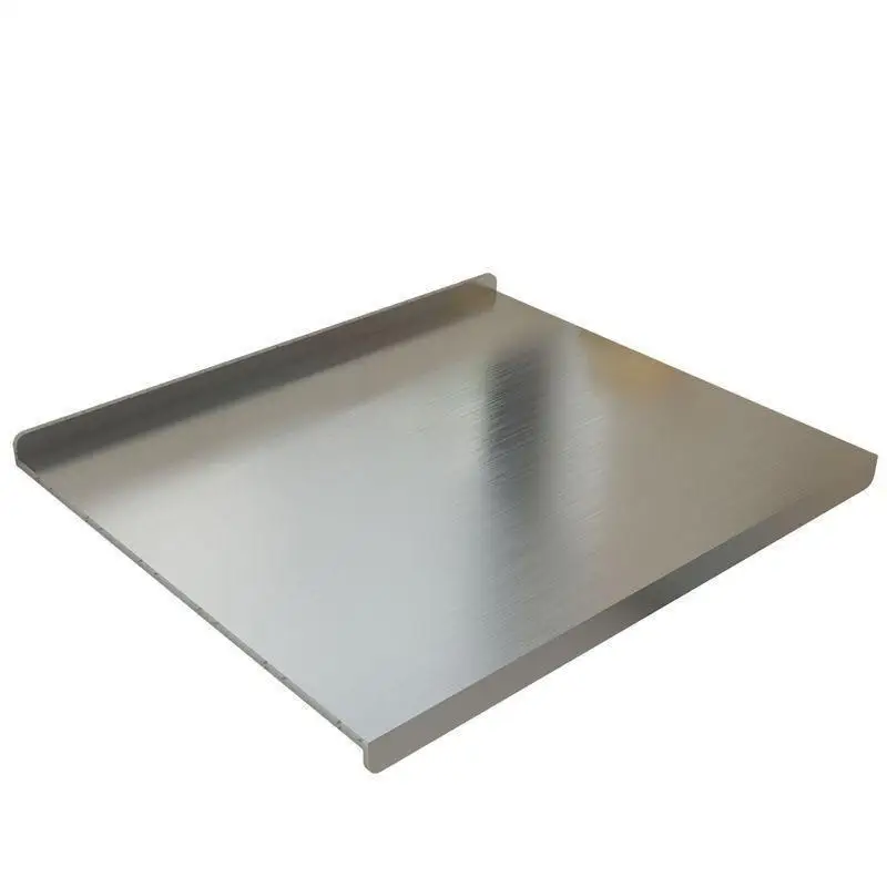 L-shaped Stainless Steel Chopping Board Double Sided Wear Resistant BPA Free Cutting Board for Kitchen Restaurant Catering Use