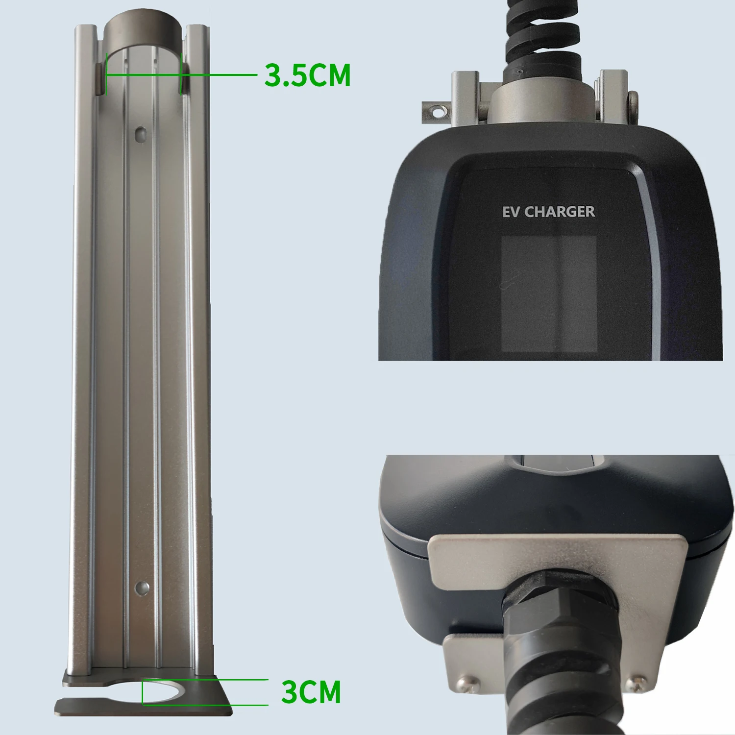 전기 자동차 충전기 컨트롤 박스 거치대 EV 충전 케이스, 도난 방지 행잉 보드, 자동차 벽걸이 다리미 브래킷, 쉬운 설치