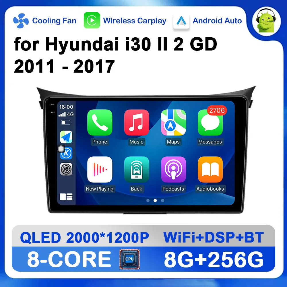 

for Hyundai i30 II 2 GD 2011 - 2017 Android OS Bluetooth DSP Stereo GPS Navigation Car Multimedia Radio Video Player Auto Tools
