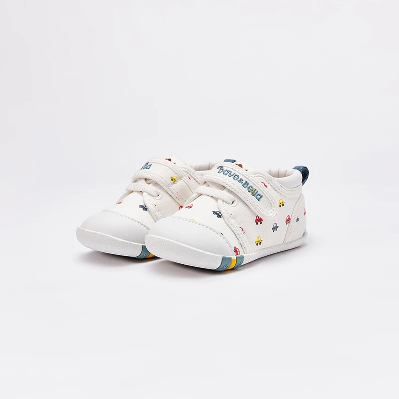 Dave Bella Fashion Boys Girl Shoes White Toddler Children Car Print Flat Shoes Casual Baby Kids Toddler Shoes DB1247806