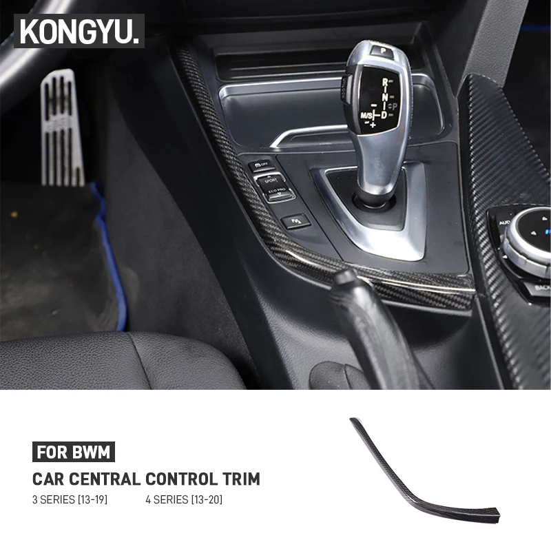 

For BMW 3 4 Series F30 F31 F32 F36 3GT Real Dry Carbon Fiber Car Center Console Gear Shift Panel Trim Cover Decoration Sticker