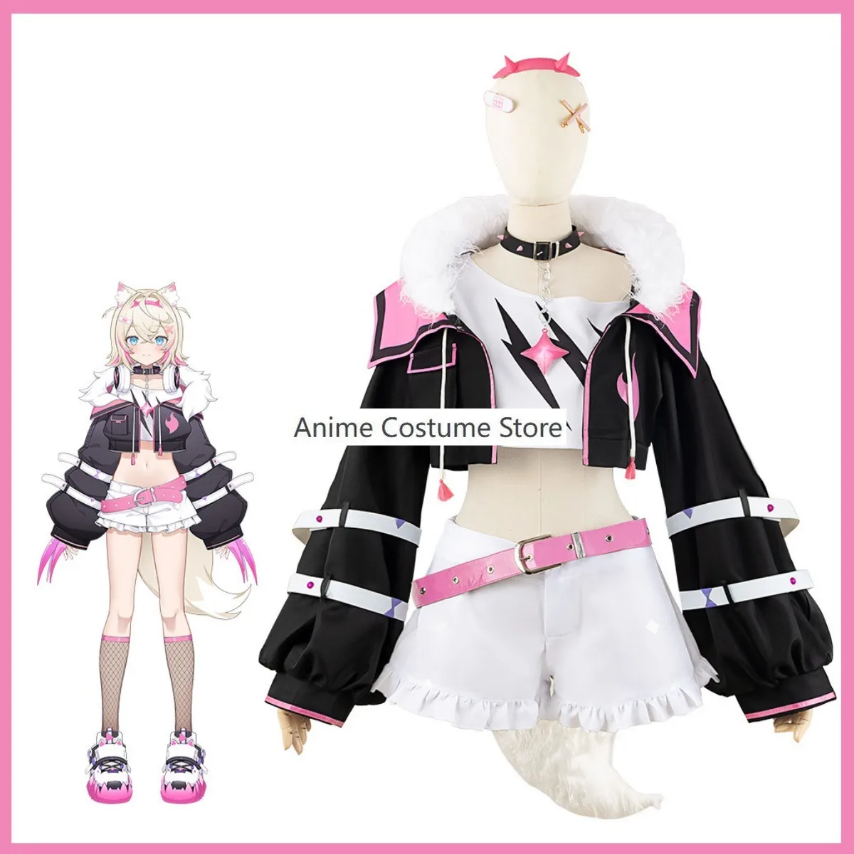 Nijisanji Vtuber mocò Abyssgard Costume Cosplay Moco-Chan holovive inglese En Fuwawa uniforme parrucca scarpe donna Sexy abito Kawaii