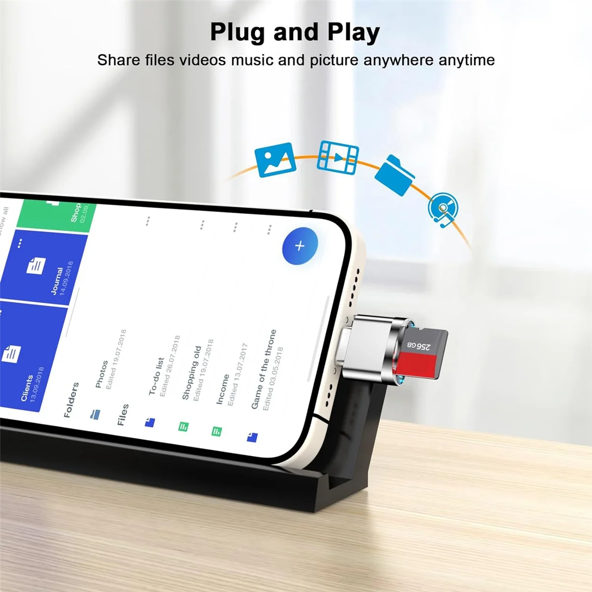 ABZL Micro-SD Card Reader Adapter, USB Type C to Micro-SD/TF Card Reader Micro-SD Card Adapter for HUAWEI Type-C,B