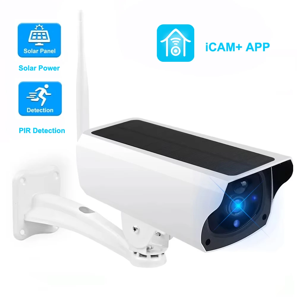 

i-CAM+ 5MP WiFi Camera Solar Powered 2MP Battery Camera Two Way Audio IP66 Waterproof Outdoor Solar Wireless Security Camera