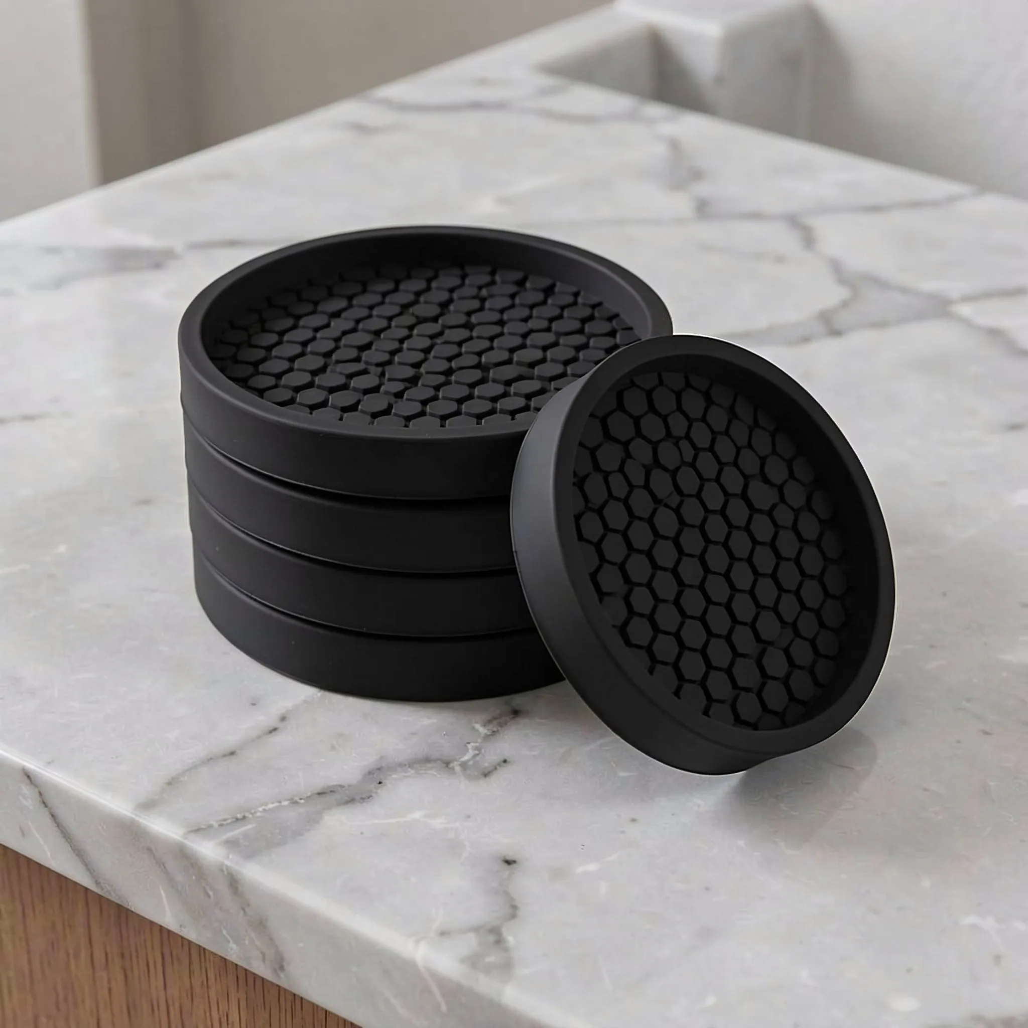 4Pcs Anti Slip Rubber Furniture Pads Sofa Bed Leg Protectors Non Skid Floor Protector Cushion Mats Non Slip Rubber Pad