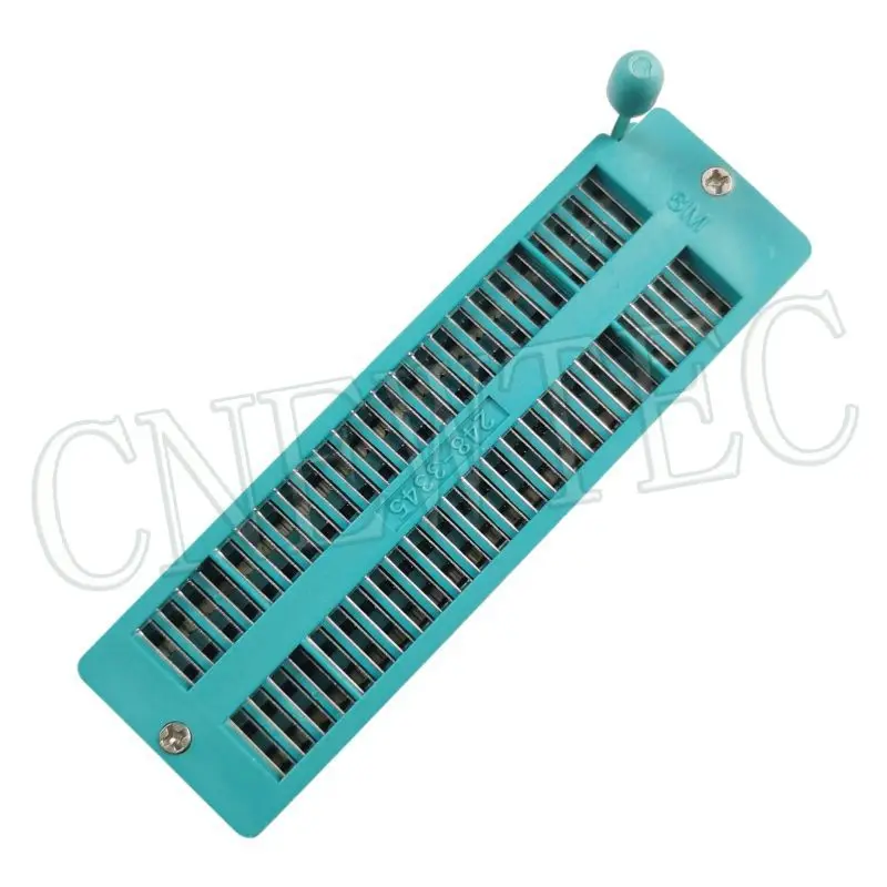 Green ZIF Socket 14 16 18 20 24 28 32 40 48 P Pin 2.54 MM DIP Universal IC Socket Test Solder Type IC Lock Seat