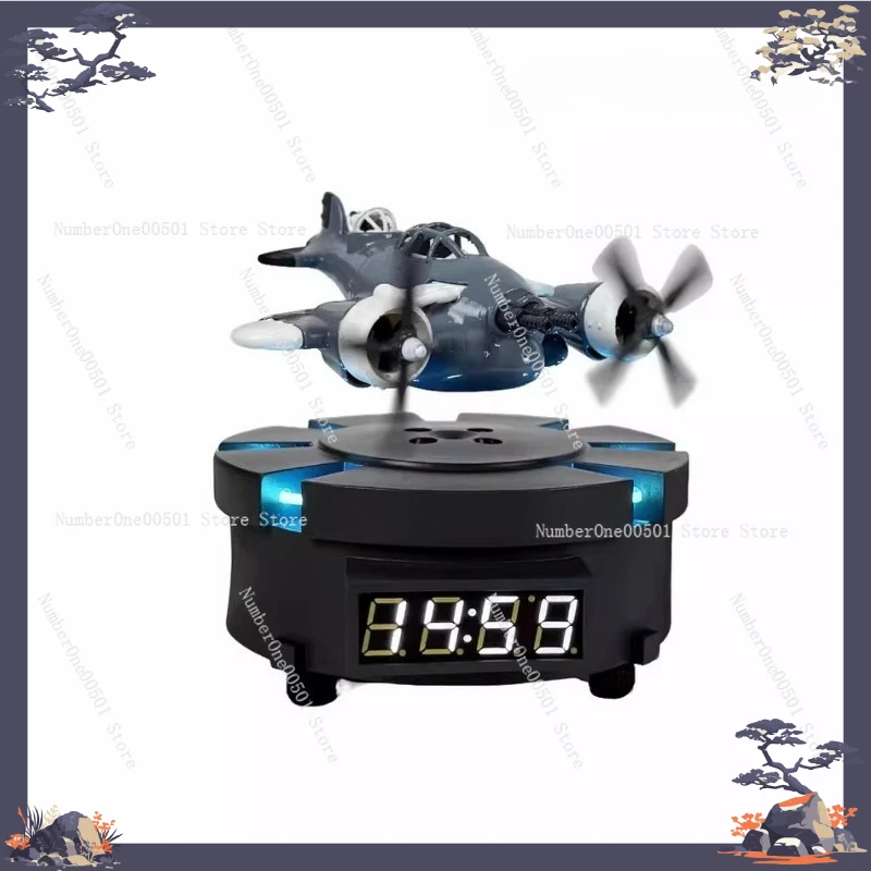 Levitating Kitten Airplane Model Magnetic Floating Cat Desk  DIY Creative Gift for Girls Friends