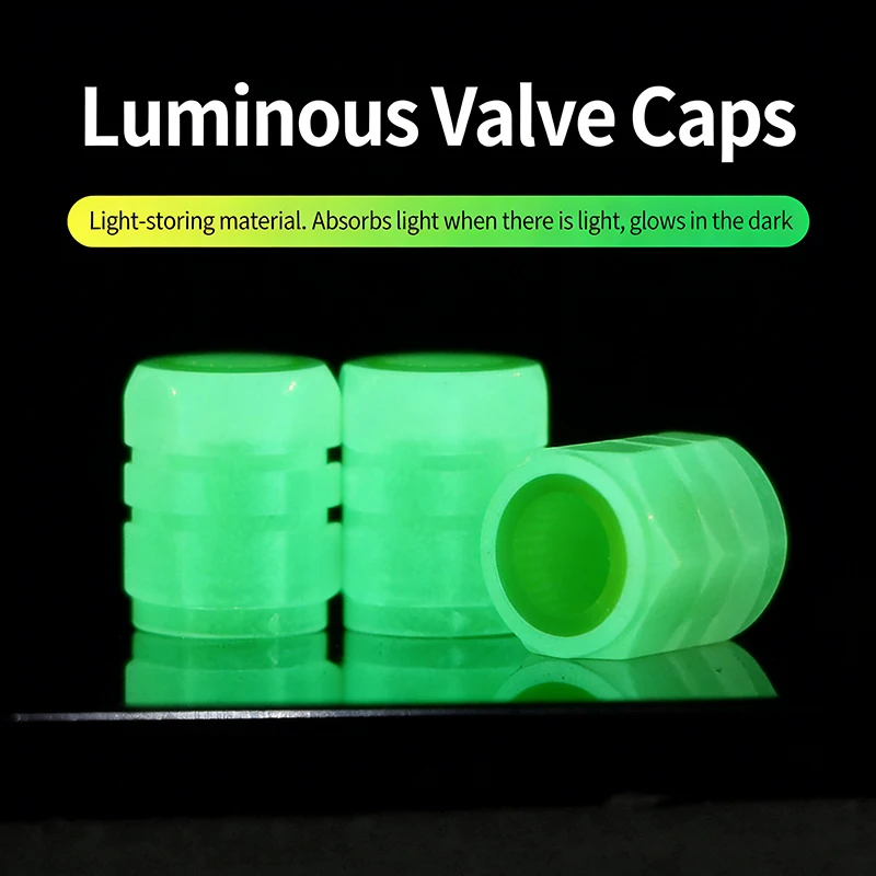Automobile Tire Valve Cap, Luminous Valve Cap, Electric Vehicle Motorcycle, Vacuum Tire Luminous Tire Pressure Cap