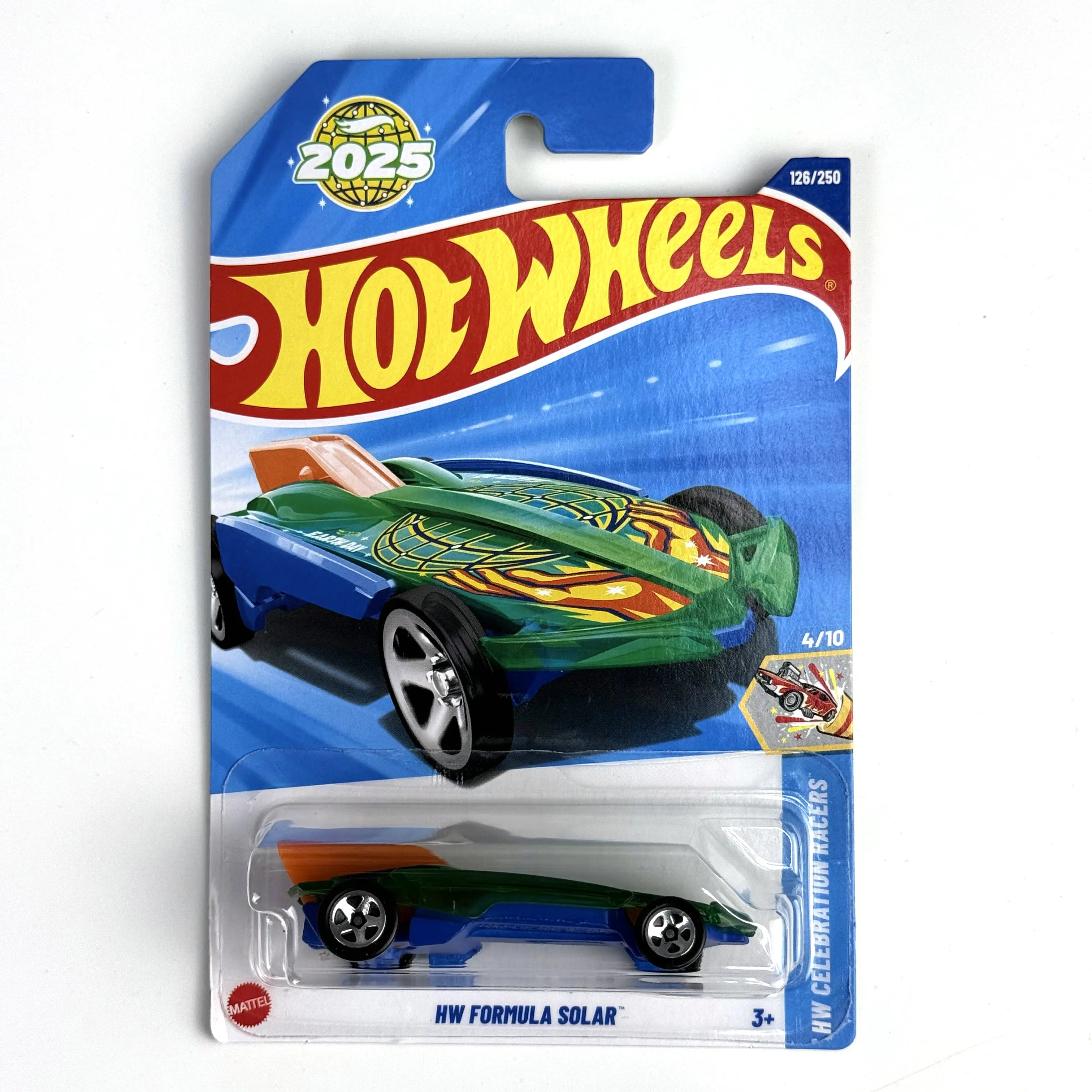 

2025-126 Hot Wheels Cars 2025F HW FORMULA SOLAR 1/64 Металлическая литая модель игрушечного транспортного средства