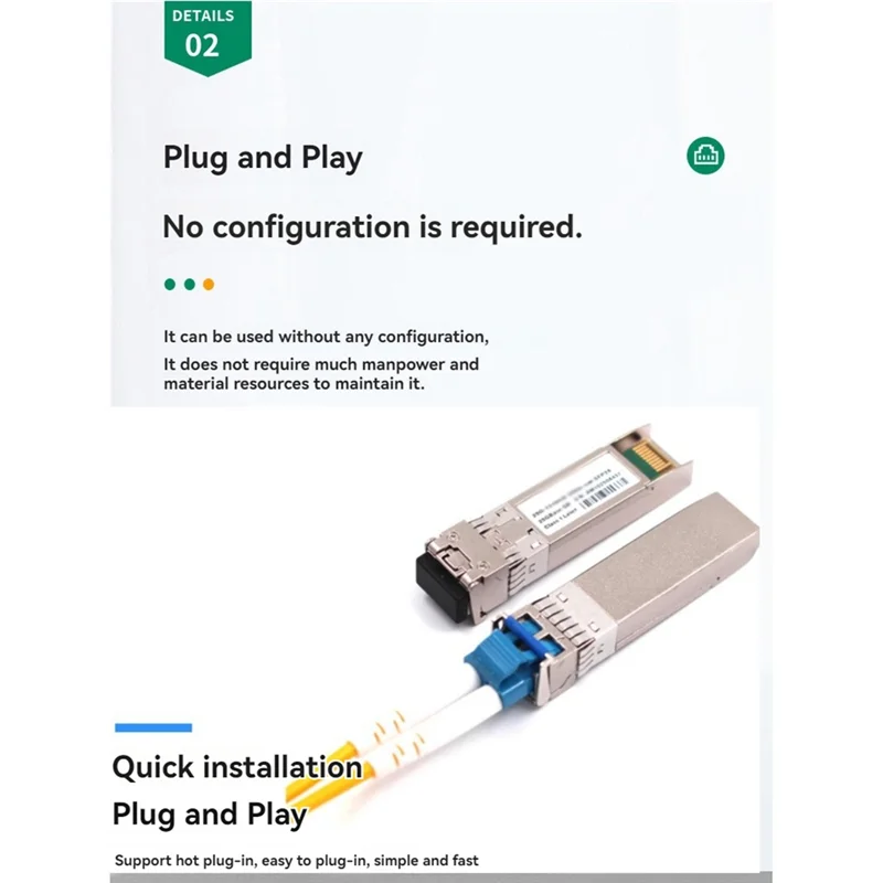VVNB-2PCS 10G SFP + оптоволоконный модуль 1310NM LC одномодовый двойной оптоволоконный трансивер, совместимый с сетевыми переключателями маршрутизатора