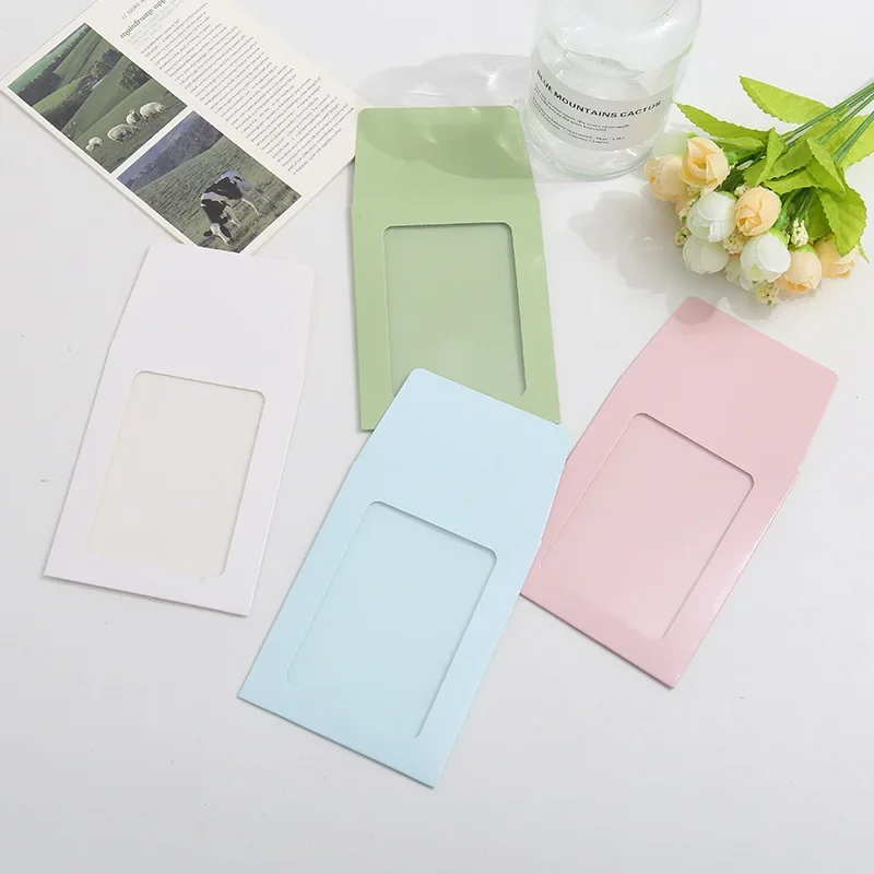5/10pcs Kawaii Transparent Window Envelopes DIY Paper Photo Card Holder Photo Frame Storage Gift Packaging Pocket Envelopes