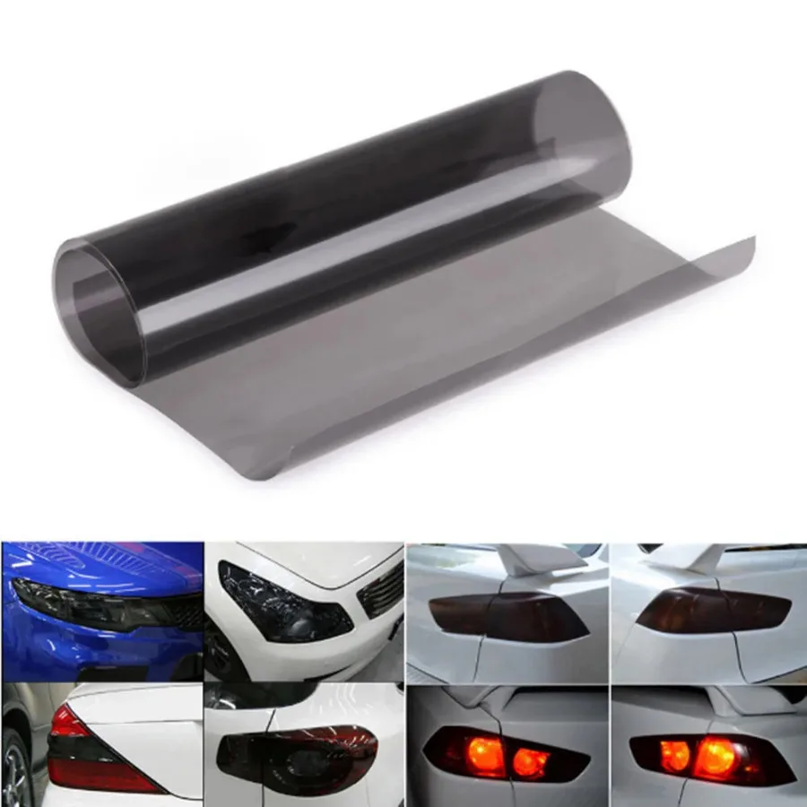 

40*150cm Vinyl Film Rear Lamp Tinting Film Car Matt Smoke Light Film Light Black Tint Headlight Taillight Fog Light Car Styling