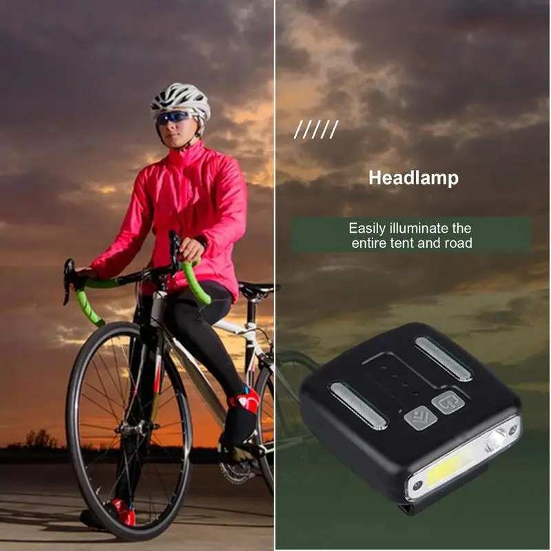 Rechargeable LED Headlamp Motion Detect Hat Flashlight Clip Hat Lamp Head Lamps High Brightness Waterproof Clip On Hat For