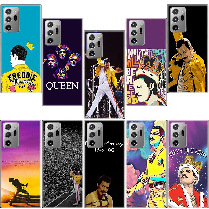 Rock Funky Freddie Mercury Queen Phone Case For Samsung S24 S23 S22 Ultra Fundas S21 Plus Galaxy S20 FE S10 Lite S10E S9 S8 S7 S