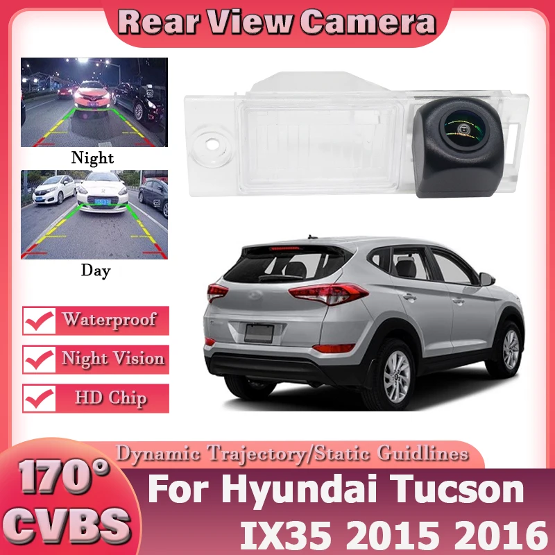 

Автомобильный парковочный резервный монитор, камера заднего вида для Hyundai Tucson IX35 2015 2016, автомобильная резервная динамическая камера