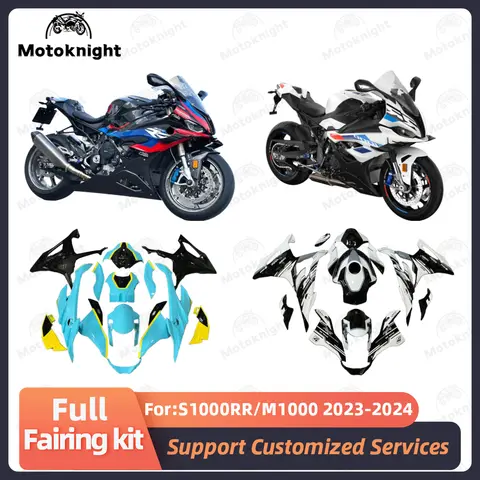 BMW S1000RR M1000 2023 2024 23 24 페어링 키트 풀 세트 오토바이 페어링 페인트 차체에 맞는 새로운 ABS 사출 금형