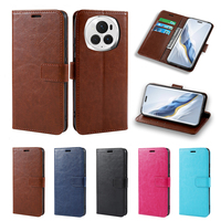 For Honor Magic 6 Pro 6Pro Leather Flip Case Magic6 Magic6Pro Smart Cover Huawei honer honar Card Holder hone honorMagic6 Stand