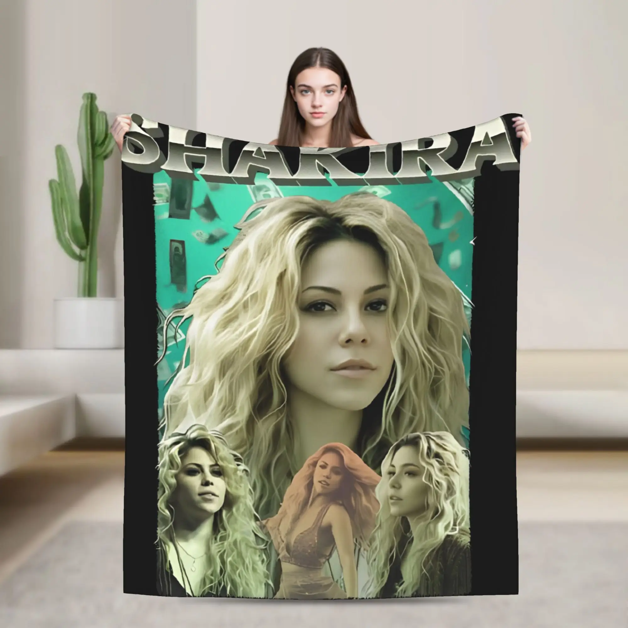 Shakiras Colombia Music Flannel Throw Blankets  Blanket for Bedding Office Super Warm Quilt