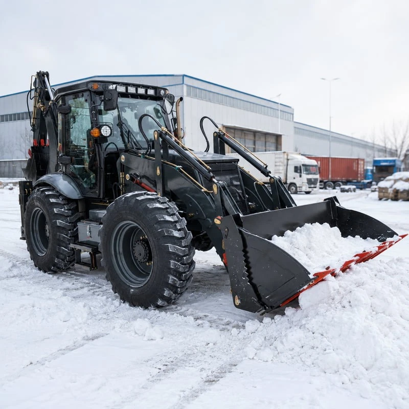 Euro5 Wide Front Bucket Digging Boom Wheel Backhoe Loader Practical Customized Machine 4x4 Backhoe Loader for Pipeline Trenches