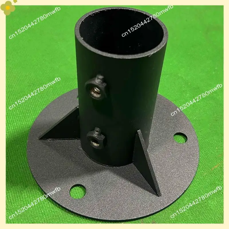 LDHL Chain Link Fence Pole Floor Flange Metal Chain Link Fence Mailbox Accessories 65Mm