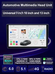 Aktualizacja UIS7870 Android 13 uniwersalny samochodowe Multimedia AI Voice mp5 Palyer nawigacja gps Carplay Auto Stereo radioodtwarzacz