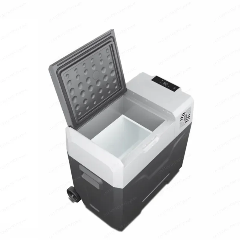 12V/24V DC Compressor Cooler With Pull Rod Dual Zone Car Truck Mini Fridge Portable Outdoor Freezer For Home Travel Camping