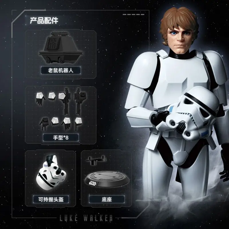 New Blokees Star Wars Champion Class Luke Skywalker Han Solo Action Figure Assembled Toys Collectible Model Holiday Gift view 3
