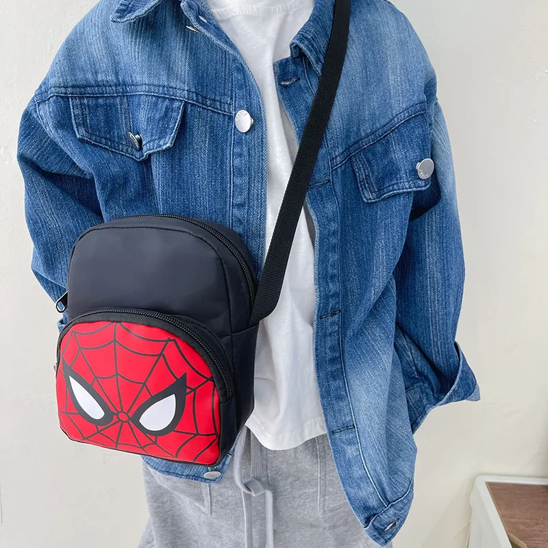 Marvel Spiderman Torba na ramię Anime Kapitan Ameryka Torba na ramię Spider Man Torby na klatkę piersiową Torebka na monety na prezenty dla dzieci