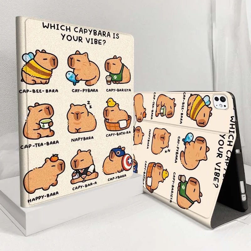 

Capybara astronaut helmet For iPad Pro Air 5 4 3 13 11 8 7 6 5 10th 7th 6th 10.5 12.9 10.9 Tablet Case