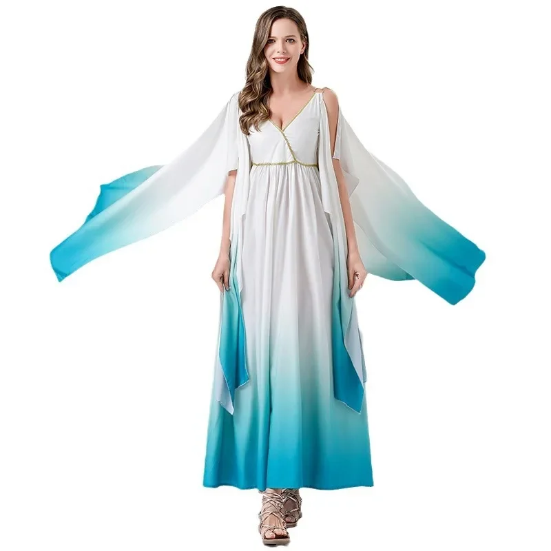 

Costume de Princesse de Déesse Grecque, Tenue de Cosplay pour Halloween, ixde Carnaval de Pourim, Prairie, Reine Romaine,