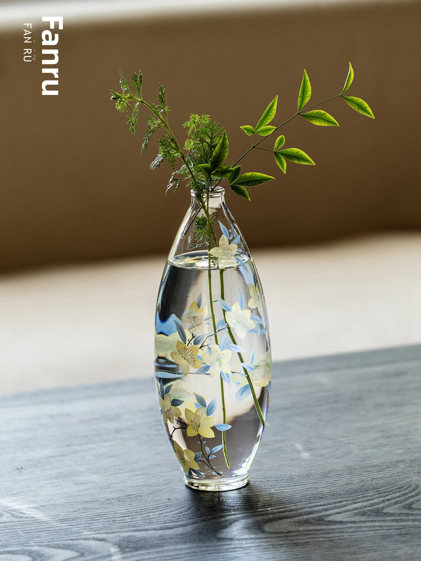 

Стеклянная бутылка ручной работы с цветком лотоса для холодного пивоварения, простой Ele, розовый цвет, китайский Sle, домашний декор, ваза, бутылка вина, маленькая Fre...