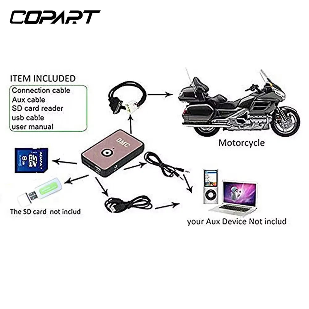 Cyfrowy odtwarzacz muzyczny CD MP3 Changer Case dla Honda Goldwing 1800 GL1800 2001-2023 2022 2010 2009 2008 — zdjęcie 3