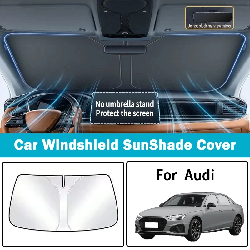 

For Audi A4/A5/A6/A7/A6L/Q5L/A4L/A3/Q3/Q5/Q7 Car Sunshade Sunscreen Insulated Front Windshield Parasol